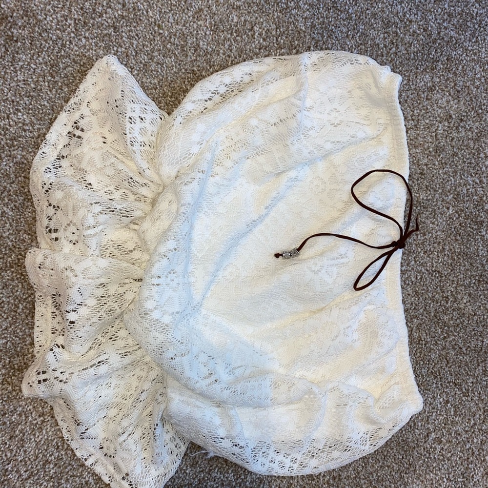 Cute white tube top!